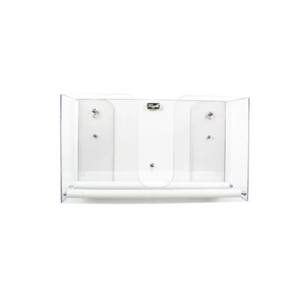 Clear Dual Paper Towel Dispensers with Gliding Rods.webp