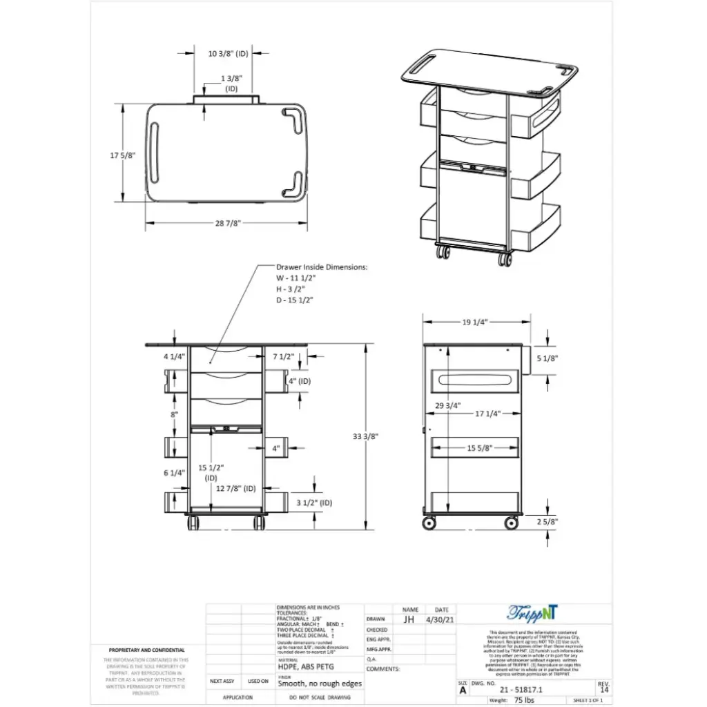 MRI Core Cart Extended Top with Sliding Door.webp