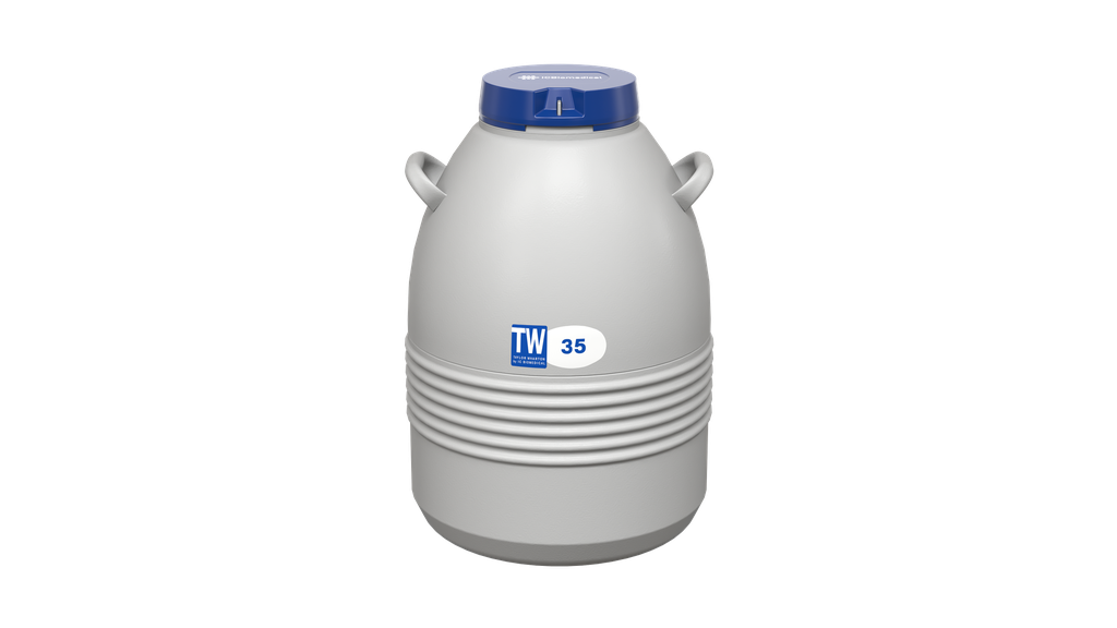 Taylor Wharton by IC Biomedical – 35 Series Small LN2 Freezer With 11″ Canisters (Capacity: 3000 x 1/2cc Straws)