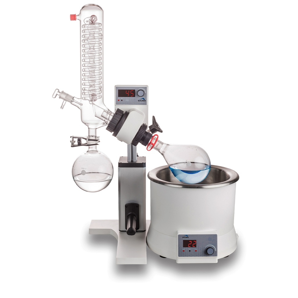 SCILOGEX SCI100-S 5L Rotary Evaporator, Vertical Coiled Condenser, Manual Lift