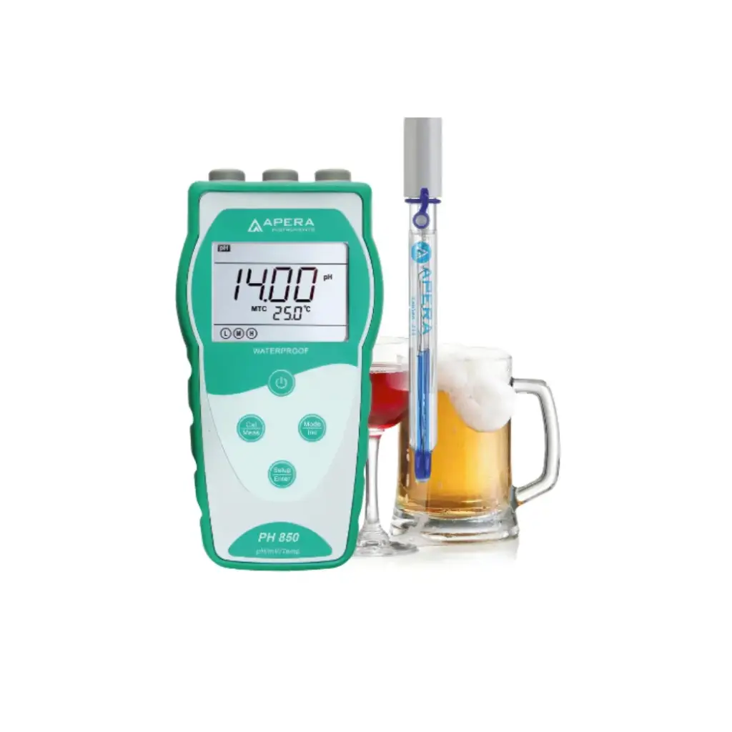PH850-BR Portable pH Meter for Beverage Making, equipped with LabSen® 213 Glass pH/Temp. Electrode
