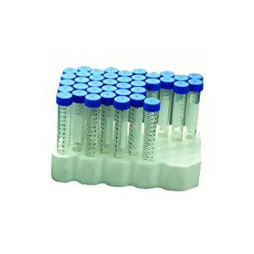 [7105] SCILOGEX 15mL Polypropylene Centrifuge Tubes - Conical, Foam Rack, Sterile, 50/Rack, 300/CS