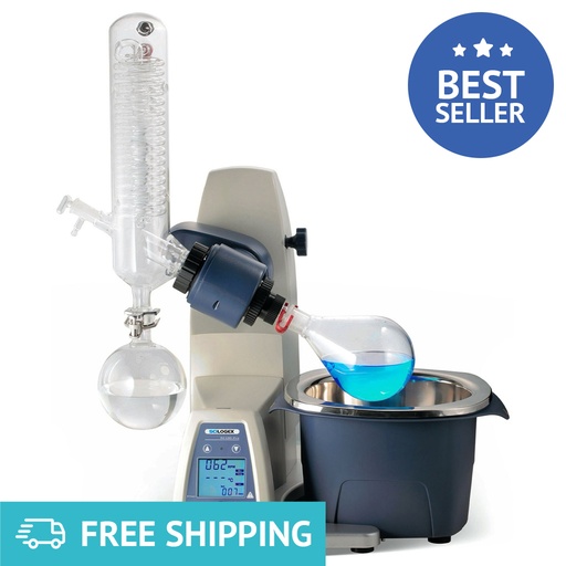 [611132019999] SCILOGEX SCI100-Pro 5L Rotary Evaporator, Vertical Coiled Condenser, Motorized Lift