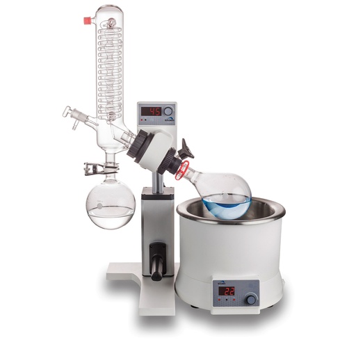 [60301202119999] SCILOGEX SCI100-S 5L Rotary Evaporator, Vertical Coiled Condenser, Manual Lift