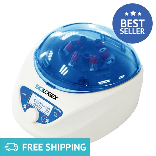 [913053419999] SCILOGEX SCI506 Low-Speed Centrifuge, 6 x 1.5-15ml capacity, 300-5000rpm