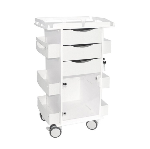 Core DX Cart with Hinged Door and Railtop