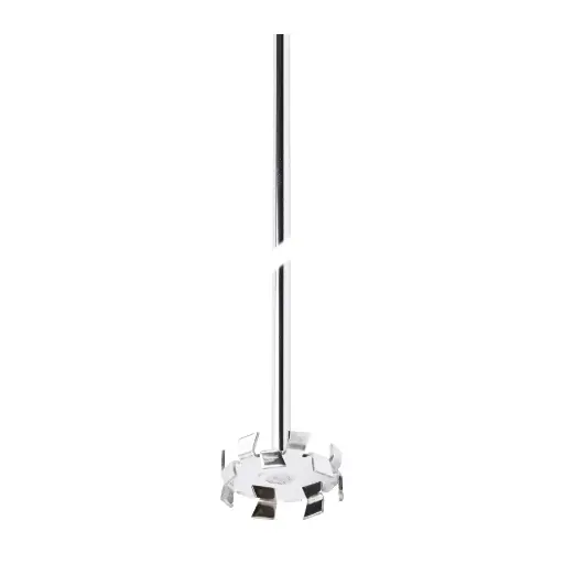 [18900626] Radial-flow stirrer, 316L stainless steel. Shaft length 400mm x 8mm diameter. Impeller width 50mm