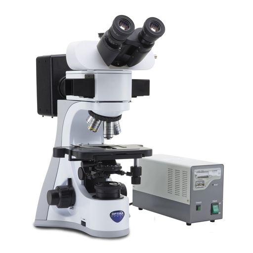 [B-510FL] B-510 Trinocular HBO fluorescence microscope, 400x, IOS PLAN F, B&G filter set