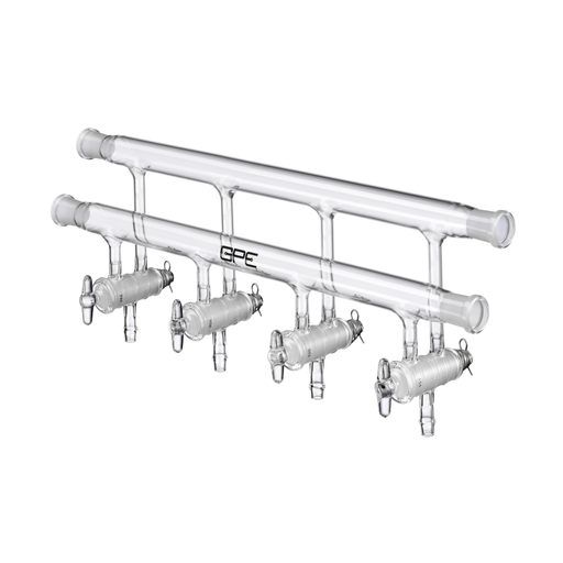 J Young Dual Bank Manifolds with Glass Stopcocks