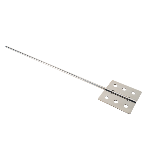 [18900499] Paddle Stirrer, 316L stainless steel. Shaft length 600mm x 8mm diameter. Impeller 100mm width x 100mm height.