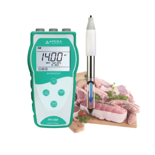 [PH850-BT] PH850-MT Portable Meat pH Meter Kit, Equipped with LanSen®763 Blade Spear pH Electrode