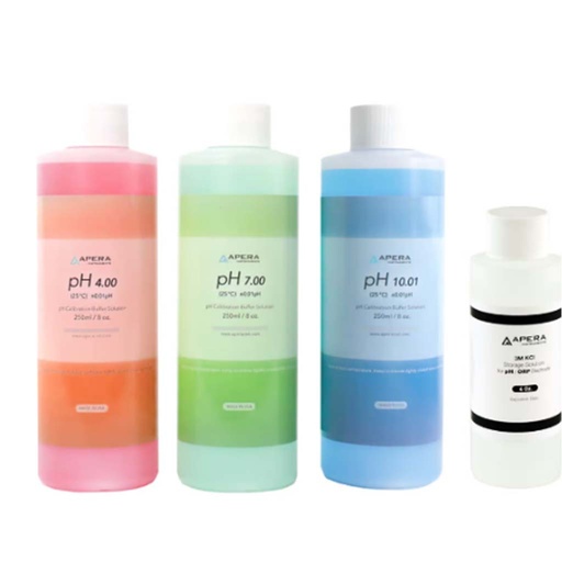 [AI1109] 8oz pH Calibration Buffer Solution Kit (pH 4.00, 7.00 & 10.01), plus 4oz storage solution for pH/ORP Electrodes