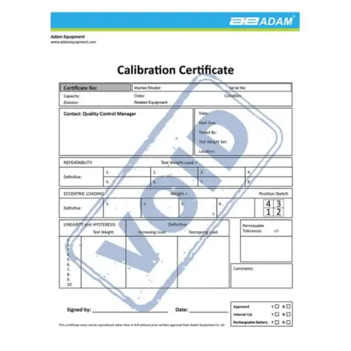 [700660288] Calibration Certificate for IHS, LHS, AFK 1320, GFK 1320, PTM